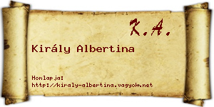 Király Albertina névjegykártya